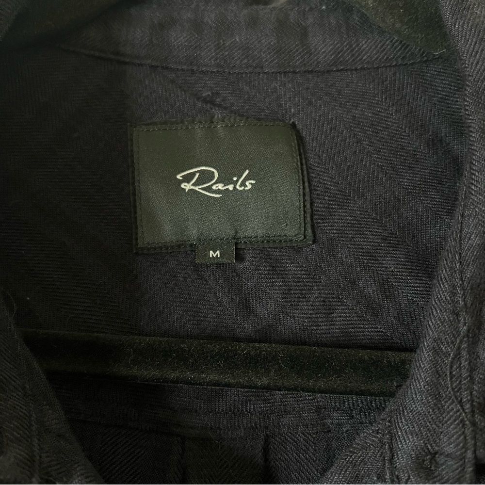 Rails Bianca Charcoal Shadow Plaid Flannel Shirt … - image 5